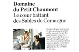 Domaine du Petit Chaumont produit des vins Sables de Camargue ®YAM numéro 77 Sept.Oct.2024 Domaine du Petit Chaumont produit des vins Sables de Camargue ®YAM numéro 77 Sept.Oct.2024