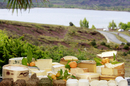 Auberge du Lac au Salagou est un restaurant avec une cuisine Faite Maison avec des produits frais ici un plateau de fromages gourmand (® networld-fabrice chort)