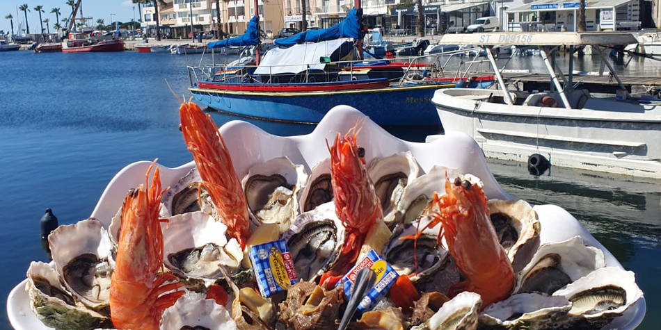 Bistrot del Mar Mèze • restaurant cuisine faite maison • poissons sauvages, coquillages et fruits de mer • Plateau du mareyeur (® bistrot del mar)