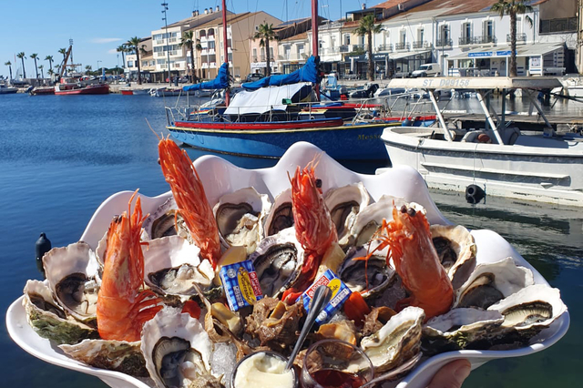 Bistrot del Mar Mèze • restaurant cuisine faite maison • poissons sauvages, coquillages et fruits de mer • Plateau du mareyeur (® bistrot del mar)