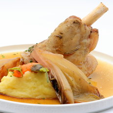 Souris d'agneau chez restaurant L'Effet Jardin Lattes