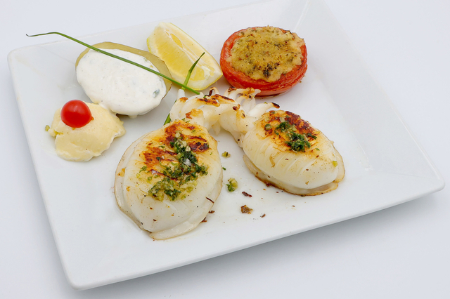 Seiche grillée à la plancha - Mèze