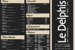 Le Delphis Lattes Restaurant et sa carte