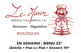 Le Marin Bouzigues • Menu en semaine