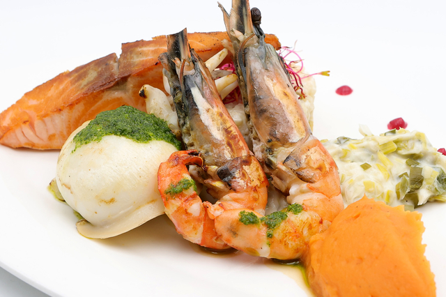 Saumon, seiche, gambas - Montpellier